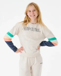 Rip Curl Surf Break Crew - Girl's (8-14 Years) -Roxy Ski Store 00fgfl 8526 1