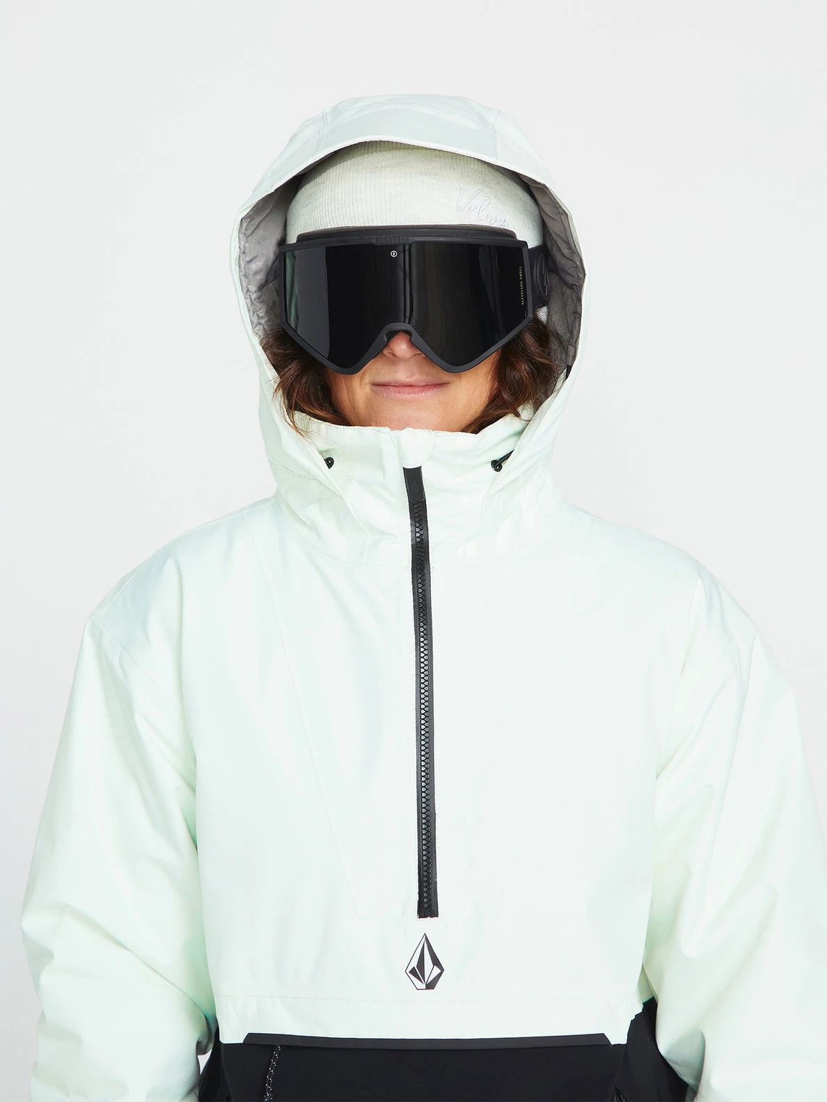 Volcom Womens Fern Insulated Gore-Tex Pullover - Ice Green 2 Volcom Womens Fern Insulated Gore-Tex Pullover - Ice Green - Image 2