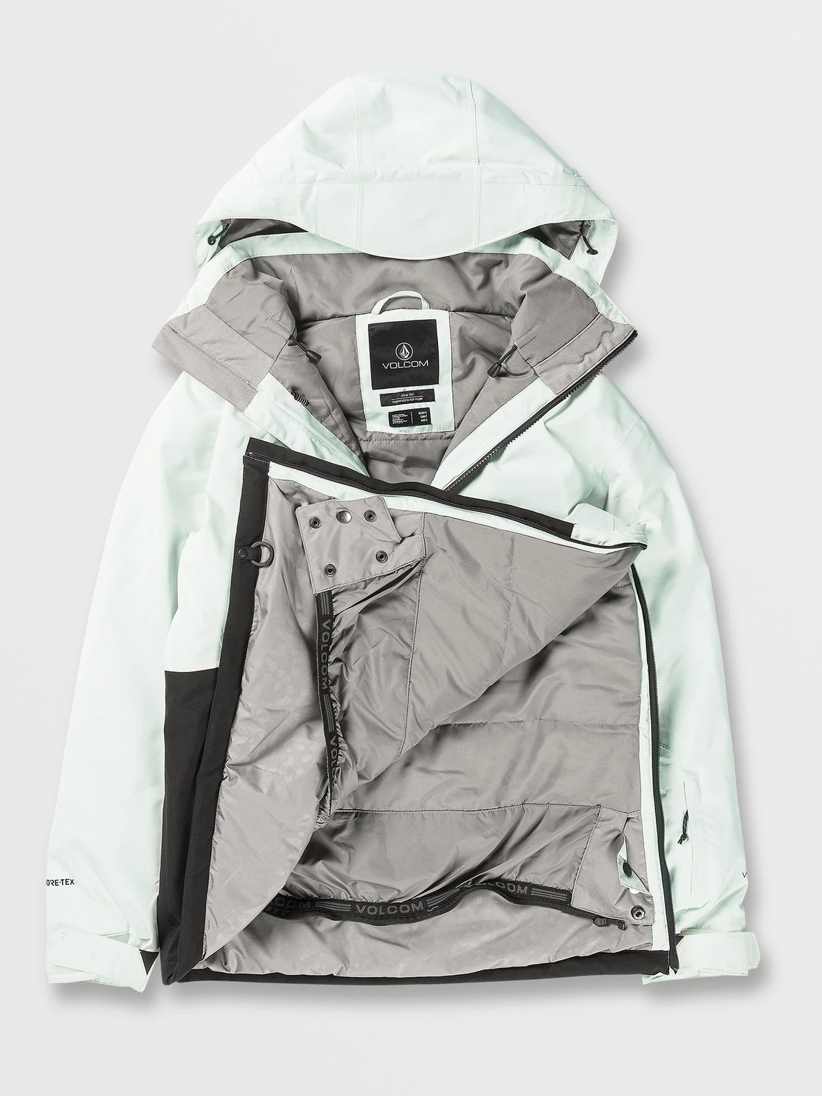 Volcom Womens Fern Insulated Gore-Tex Pullover - Ice Green 5 Volcom Womens Fern Insulated Gore-Tex Pullover - Ice Green - Image 5