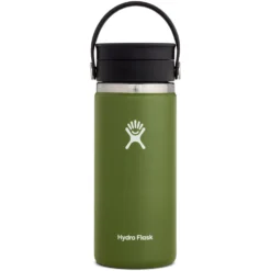 Hydro Flask Flex Sip Lid 16oz Insulated Coffee Cup -Roxy Ski Store Hydro Flask 16 oz Wide Mouth Flex Sip Olive