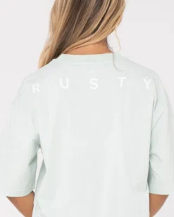 Rusty Essentials Back Oversized Tee -Roxy Ski Store N22 TTL1244 SRF 4