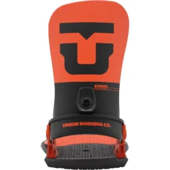 Union Strata (Team HB) Snowboard Bindings 2023 -Roxy Ski Store UN 22 STRATA ORANGE REAR