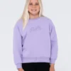 Rusty Script Oversize Crew Fleece Girls