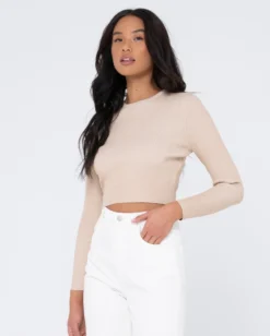 Rusty Solace Long Sleeve Knitted Top -Roxy Ski Store W23 MWL0252 OMK 3