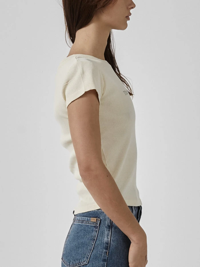 Between Two Thorns Cap Sleeve Tee - Sunlight 4 Between Two Thorns Cap Sleeve Tee - Sunlight - Image 4