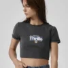 King Of Thrills Baby Crop Tee - Merch Black