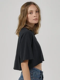 Iron Eagle Merch Super Crop Tee - Twilight Black -Roxy Ski Store WTS22 172B8