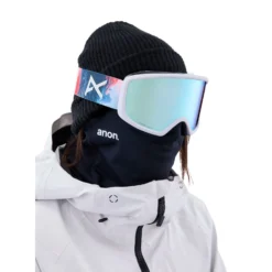 Anon Deringer Snow Goggle -Roxy Ski Store anon deringer goggle 2023 ripple perceive variable blue amber lens 4