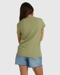 Billabong Serenity T-Shirt -Roxy Ski Store billabong serenity t shirt washed olive 4