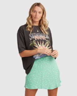 Billabong Summer Tour T-Shirt -Roxy Ski Store billabong summer tour t shirt off black 3