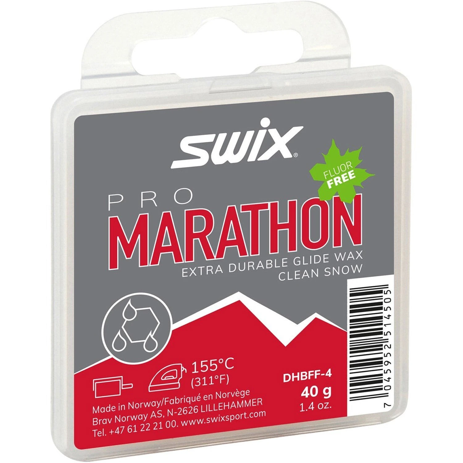 Swix Marathon Black Fluor Free Wax 40g DHBFF-4 1 Swix Marathon Black Fluor Free Wax 40g DHBFF-4
