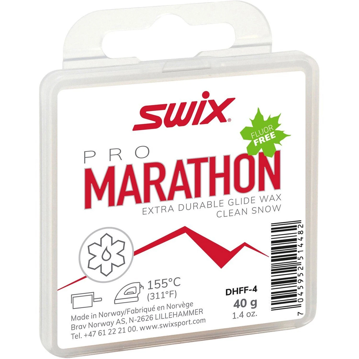 Swix Marathon White Fluor Free Wax 40g DHFF-4 1 Swix Marathon White Fluor Free Wax 40g DHFF-4