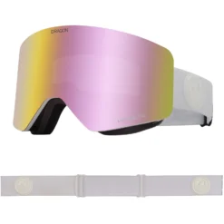 Dragon R1 OTG Asian Fit Snow Goggles -Roxy Ski Store dragon r1otg asian fit snow goggles 2023 whiteout lumalens pink ion w lumalens dark smoke 1