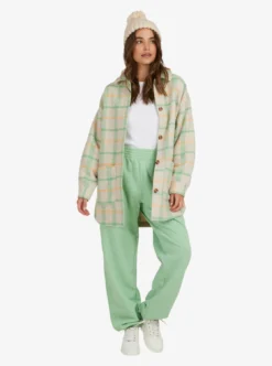 Roxy Womens Check It Out Oversized Overshirt 22 Roxy Womens Check It Out Oversized Overshirt -Roxy Ski Store erjjk03527 roxy s ghy1 frt9