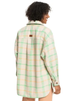 Roxy Womens Check It Out Oversized Overshirt 23 Roxy Womens Check It Out Oversized Overshirt -Roxy Ski Store erjjk03527 roxy w ghy1 bck1
