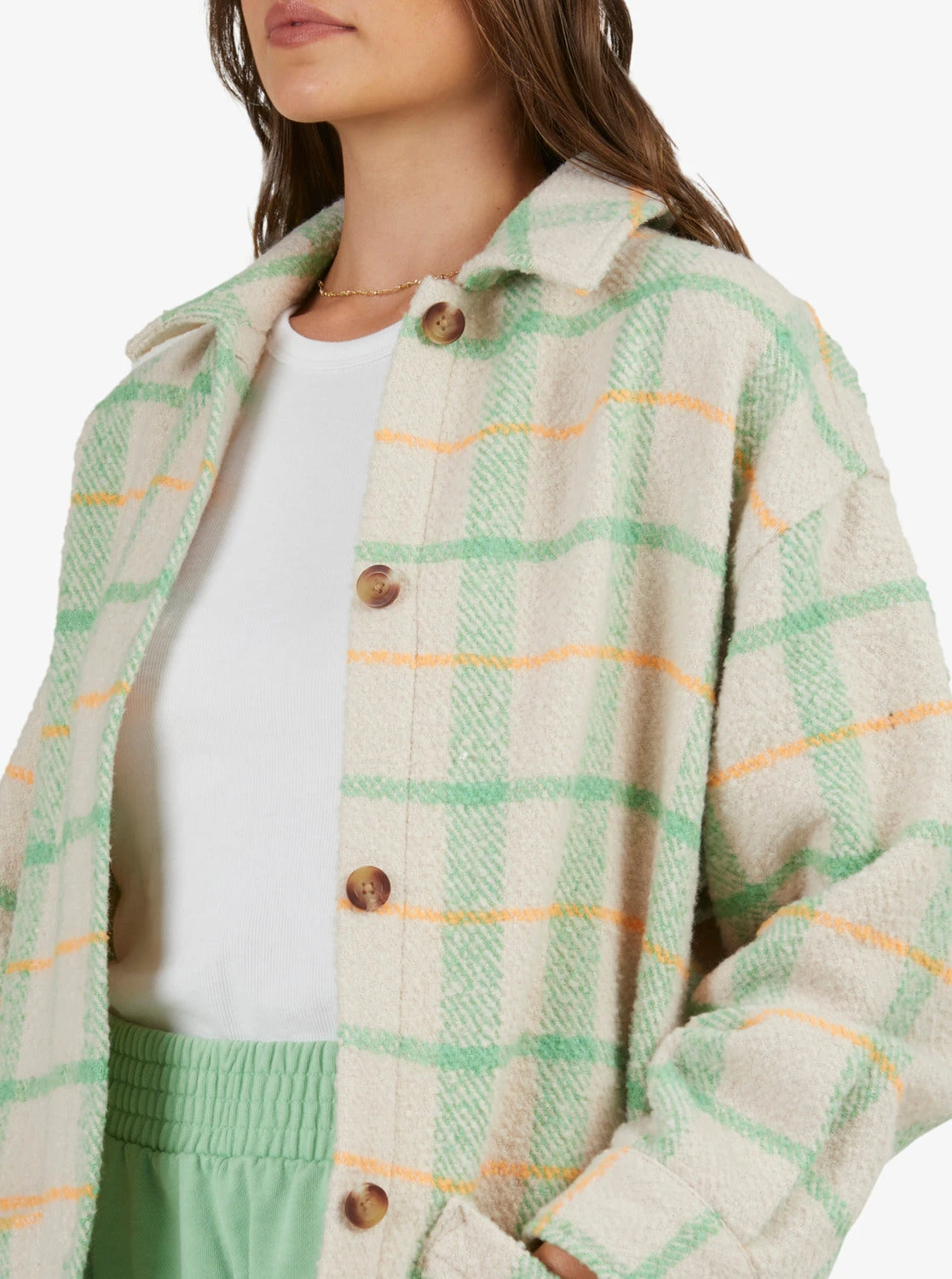 Roxy Womens Check It Out Oversized Overshirt 10 Roxy Womens Check It Out Oversized Overshirt - Image 10