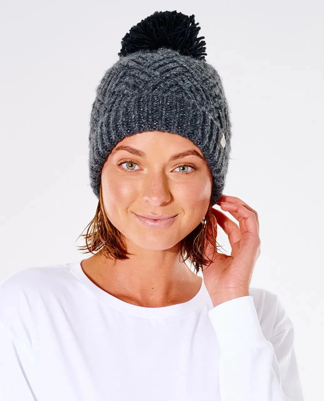 Rip Curl Groundswell Pom Pom Beanie 6 Rip Curl Groundswell Pom Pom Beanie - Image 6