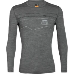 Icebreaker Mens 200 Oasis Peak To Peak Lift Long Sleeve Crewe Thermal Top