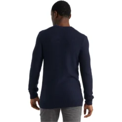 Icebreaker Mens Waypoint Crewe Sweater -Roxy Ski Store icebreaker mens waypoint crewe sweater midnight navy 3