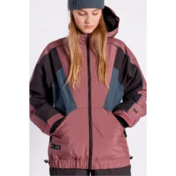 Lovecat Snowboard Jacket -Roxy Ski Store l1 lovecat snowboard jacket burnt rose phantom slate 1