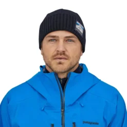 Patagonia Brodeo Beanie - Line Logo Ridge 12 Patagonia Brodeo Beanie - Line Logo Ridge -Roxy Ski Store patagonia brodeo beanie line logo ridge classic navy classic navy 2