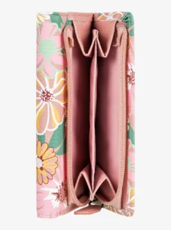 Roxy Womens Hazy Daze Tri-Fold Wallet -Roxy Ski Store roxy womens hazy daze tri fold wallet toasted nut bloom boogie s 3