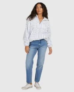 Billabong Your Smile Half Zip Crew -Roxy Ski Store ubjft00170 billabong w blu frt9