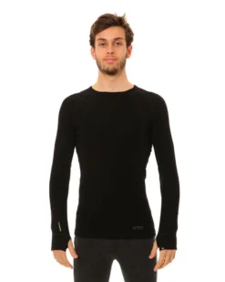 XTM Merino Mens Wool Thermal Top -Roxy Ski Store xtm mens merino wool thermal top black 2
