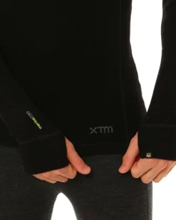 XTM Merino Mens Wool Thermal Top -Roxy Ski Store xtm mens merino wool thermal top black 4