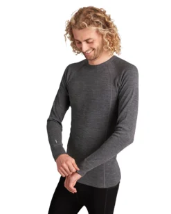 XTM Merino Mens Wool Thermal Top -Roxy Ski Store xtm mens merino wool thermal top mid grey marle 2