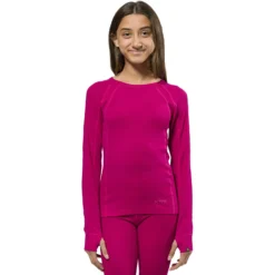 XTM Merino Kids Thermal Top -Roxy Ski Store xtm merino thermal kids top 2019 deep pink 1