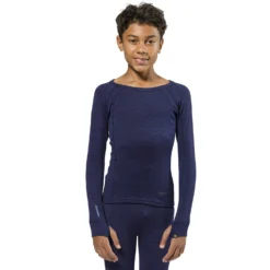 XTM Merino Kids Thermal Top -Roxy Ski Store xtm merino thermal kids top 2019 navy marle 1